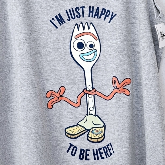 New! Disney Parks Toy Story 4 Forky Just Happy To Be Here Sleeveless Tank Top - Picture 8 of 9